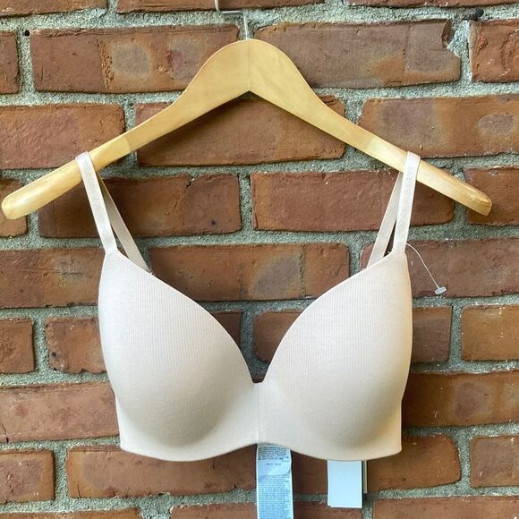 Polo by Ralf Lauren Seamless Organic Cotton Nude Bra- Polo Essentials- Clay - Picture 1 of 10